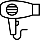 Hair dryers in every bathroom