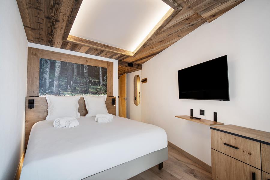 1 double bed (160×200) with a TV and an adjoining shower room
