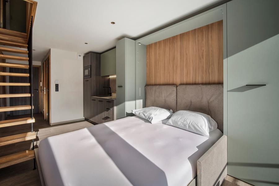 1 lit rabattable dans le séjour en 160*200